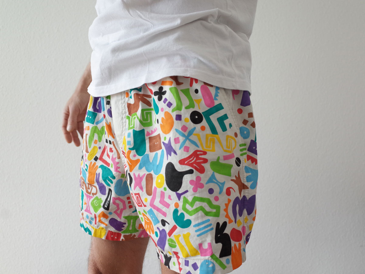 new shorts on the beach